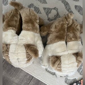 comfy feet bulldog slippers size L